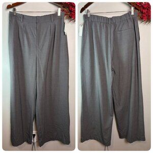 Leith Womens Wide Leg Relaxed Fit Dresspants Trouser Academia Sz 12 Gray